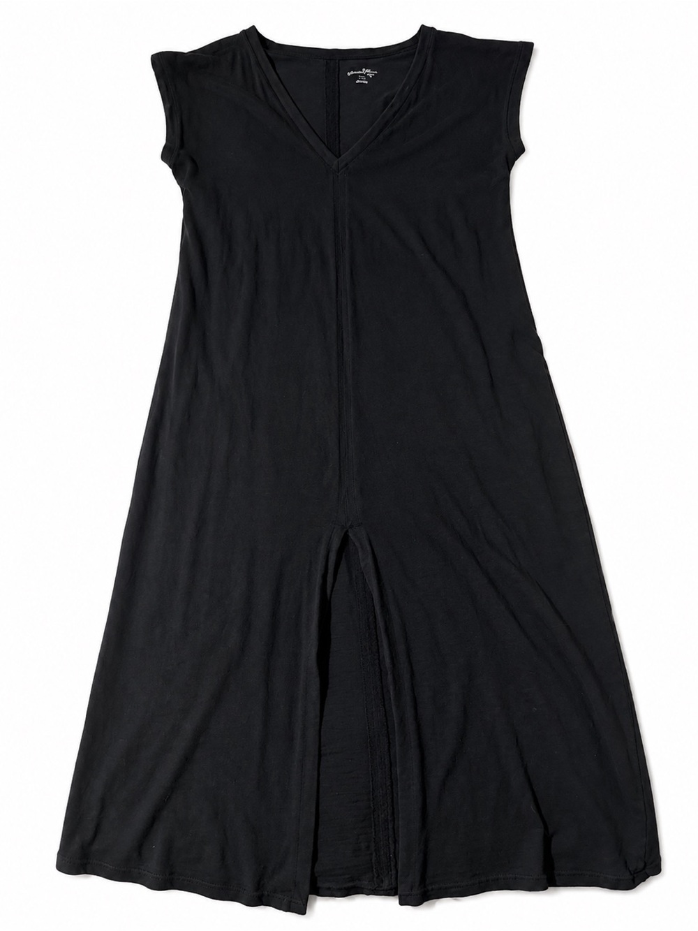 Universal Thread Black V-Neck Sleep Dress  with Front Slit